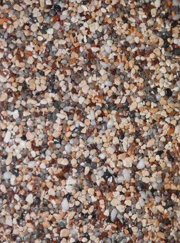 Granulat de marbre teinte Arlequin 2/4 mm pour moquette de pierre