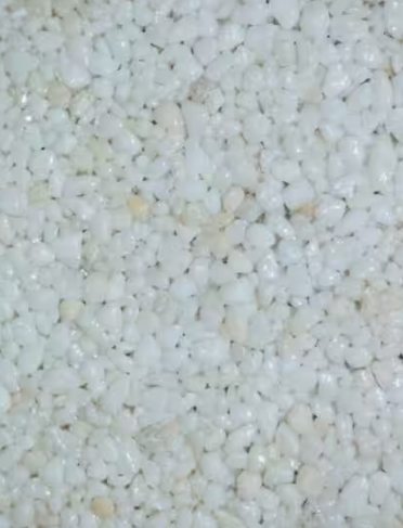 Granulat de marbre teinte Blanc pur 2/5 mm pour moquette de pierre