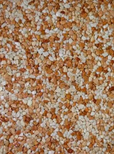 Granulat de marbre teinte Blanc saumoné 2/4 mm pour moquette de pierre