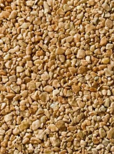 Granulat de marbre teinte Caramel 2/5 mm pour moquette de pierre