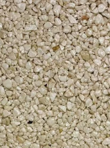 Granulat de marbre teinte Crème 2/5 mm pour moquette de pierre