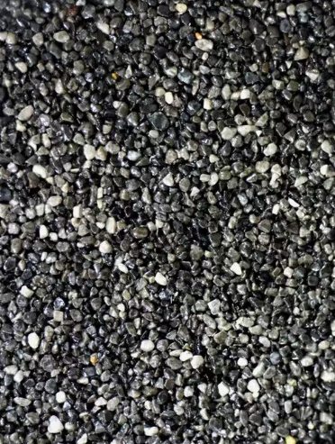 Granulat de marbre teinte Gris Anthracite pour moquette de pierre
