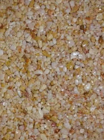 Granulat de marbre teinte Orange 2/5 mm pour moquette de pierre