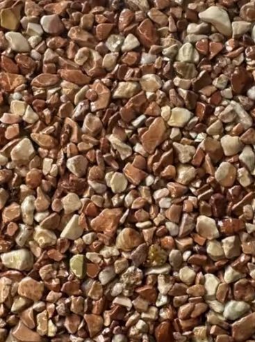 Granulat de marbre teinte Rouge brique 2/5 mm pour moquette de pierre