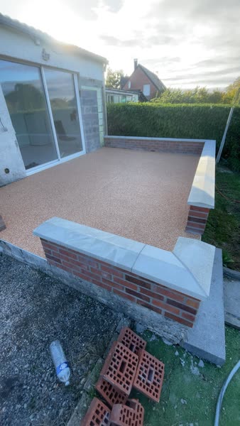 Moquette de pierre sur terrasse extérieure